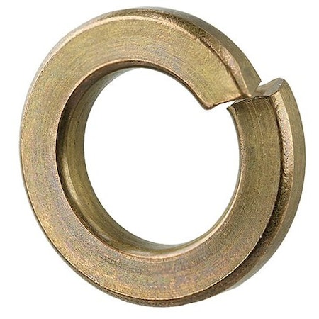 Split Lock Washer, Fits Bolt Size 3/8 In Silicon Bronze, Silicon Finish, 100 PK